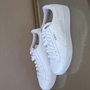 White Leather Puma Sneakers